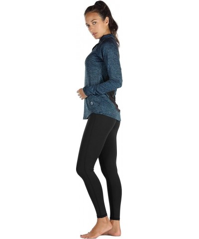 Women's Workout Yoga Track Jacket 1/2 Zip Long Sleeve Running Shirt Royal Blue $16.82 Activewear