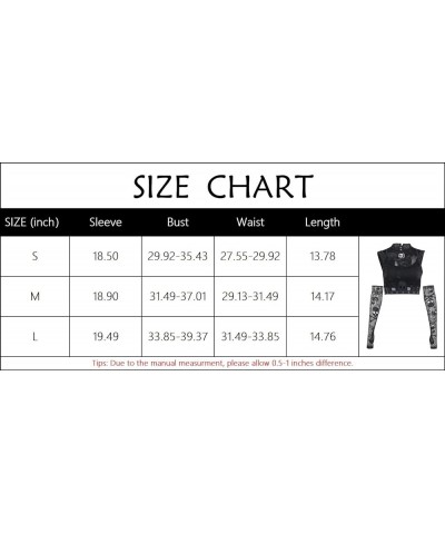 Black Gothic Summer Cropped T-Shirts Fashion Short Sleeve Halter T Shirts for Girls Women 07-halloween Gloves +Vest $12.71 T-...