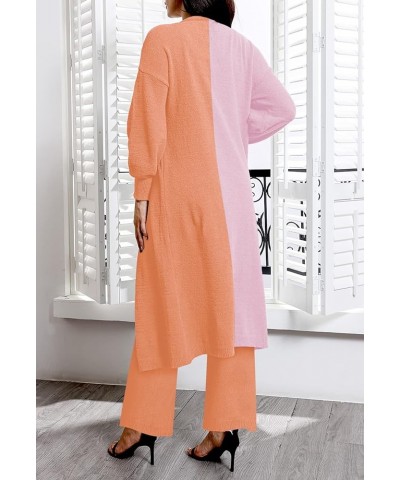 Women's Fuzzy 3 Piece Outfits Sexy Pants Sets Casual Outfits Pajamas Set Tracksuit Baby Pink $25.01 Activewear