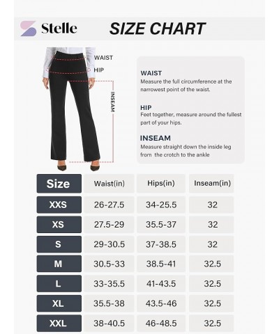 Women 28"/30"/ 32" Bootcut Dress Pants Business Casual Work Pants with Pockets Pull On Regular Slacks for Office 32" Black $2...