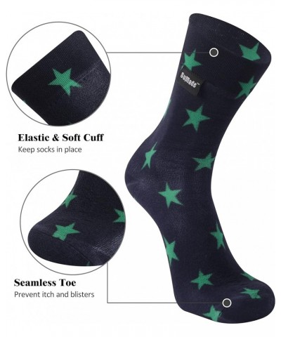 Ultra Thin Waterproof Crew Ankle Socks, Unisex Hiking Kayaking 1 Pair Ultra-thin Black-green Star-crew Socks $16.42 Socks