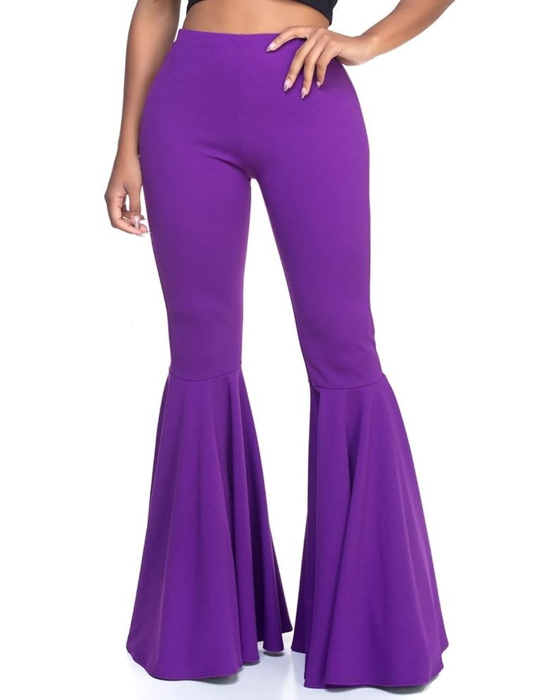 Women's J2 Love Mermaid Ruffle Flare Pants Purple $16.60 Pants