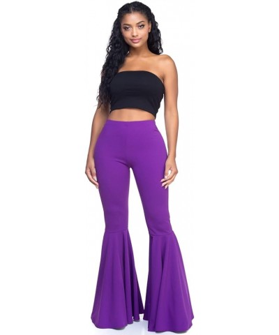 Women's J2 Love Mermaid Ruffle Flare Pants Purple $16.60 Pants