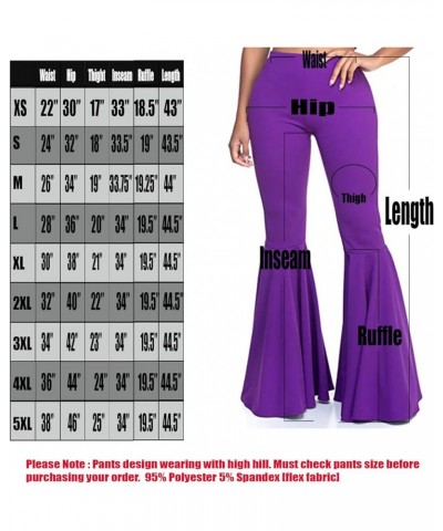 Women's J2 Love Mermaid Ruffle Flare Pants Purple $16.60 Pants