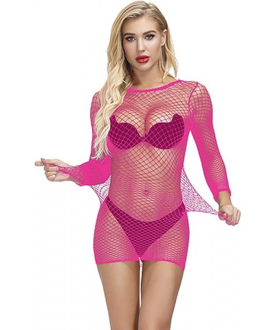 Sexy Lingerie For Women, Sexy Women Babydoll Lingerie Transparent Mesh Underwear Sleepwear Bodysuit Set 1-pink $15.95 Lingerie