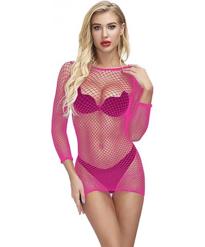 Sexy Lingerie For Women, Sexy Women Babydoll Lingerie Transparent Mesh Underwear Sleepwear Bodysuit Set 1-pink $15.95 Lingerie