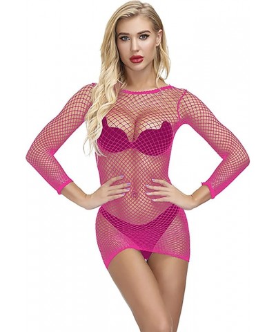 Sexy Lingerie For Women, Sexy Women Babydoll Lingerie Transparent Mesh Underwear Sleepwear Bodysuit Set 1-pink $15.95 Lingerie