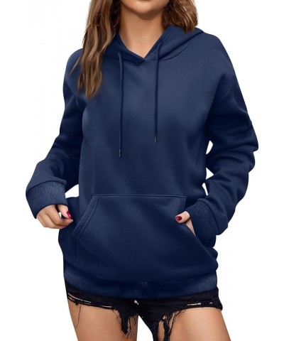 Hoodies for Women Oversized Hooded Sweatshirt Long Sleeve Loose Fit Pullover Drawstring Plus Size Tops with Pockets E-navy $8...