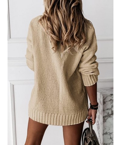 Women's Sexy V Neck Long Sleeve Sweater Pullover Autumn Loose Solid Color Oversized Knit Pullover Sweater Top Sexy V Neck11 $...