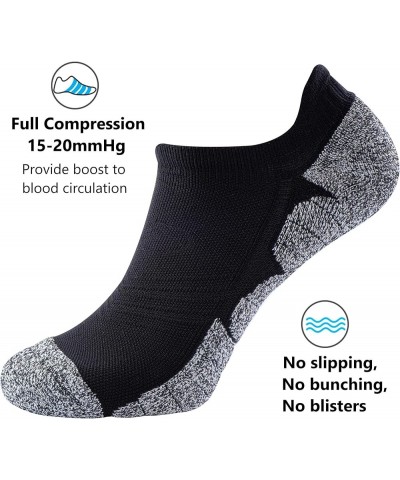 No Show Sports Compression Socks for Men Women with Cushion (4/8 Pairs) Black (4 Pairs) $16.94 Socks