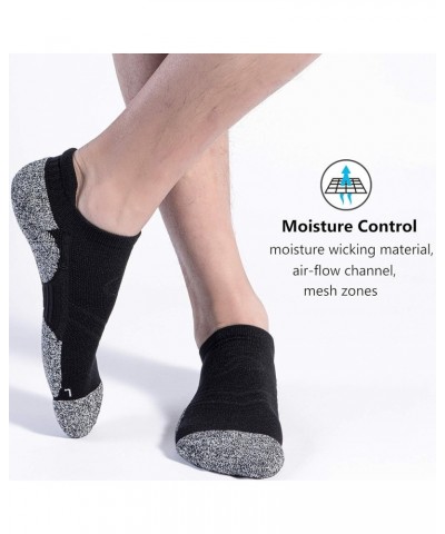 No Show Sports Compression Socks for Men Women with Cushion (4/8 Pairs) Black (4 Pairs) $16.94 Socks