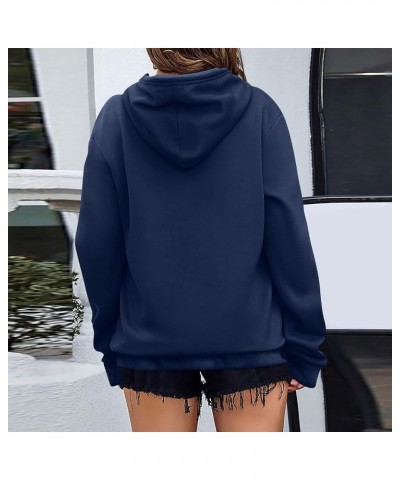 Hoodies for Women Oversized Hooded Sweatshirt Long Sleeve Loose Fit Pullover Drawstring Plus Size Tops with Pockets E-navy $8...