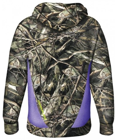 Ladies Hoodie - Women's Fishing Sweatshirt Crappie Purple $39.74 Hoodies & Sweatshirts