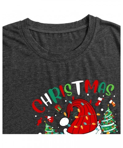 Christmas T-Shirt Women Santa Squad Shirt Cute Short Sleeve Christmas Graphics Shirt Xmas Tee Tops Darkgrey2 $13.61 T-Shirts