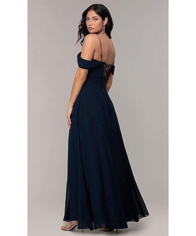 Women's Off The Shoulder Long Bridesmaid Dresses for Wedding Chiffon Ruched Formal Evening Gowns with Slit Sage Green $27.50 ...