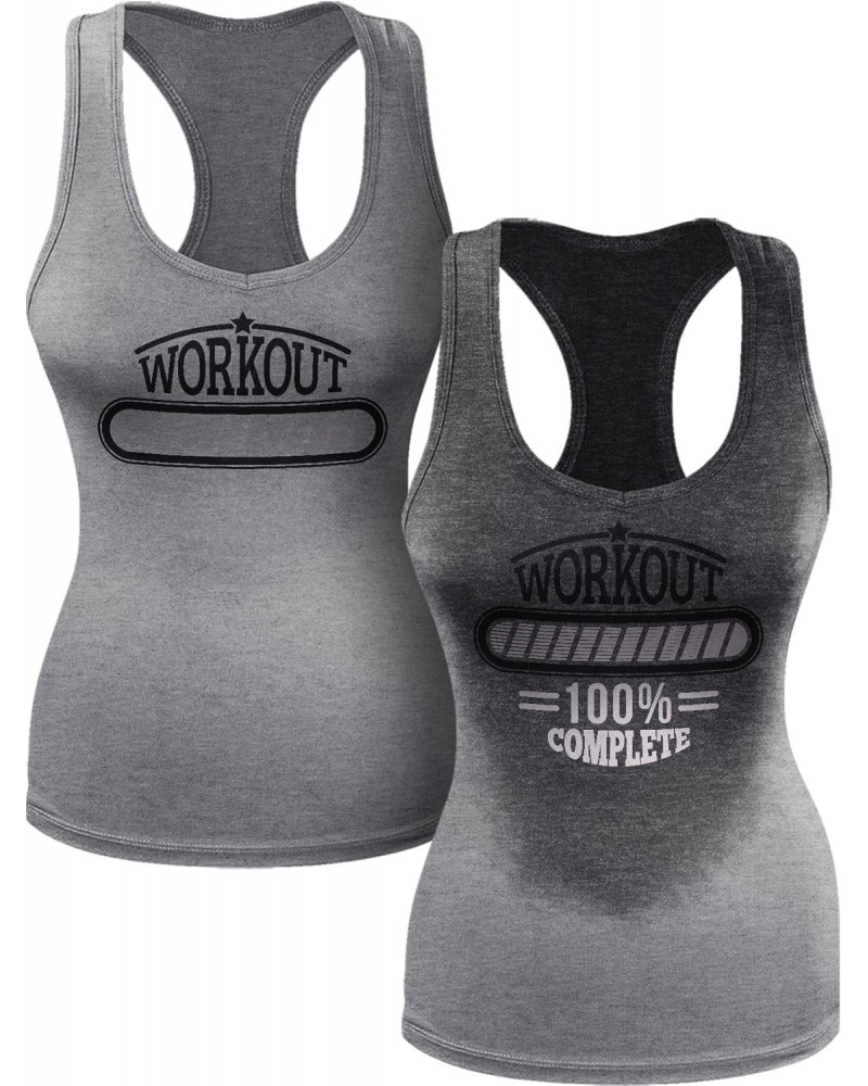 Women Sweat Activated Motivational Workout Cotton Tank Top Sleeveless Gym Athletic Shirts Workout Complete $18.54 Activewear