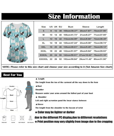 Working Uniforms Scrub Tops T-Shirts Patterned Crew Neck Undershirt Plus Size Short Sleeve T Shirts for Women Z-navy-3 $5.82 ...