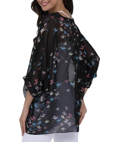 Women's Chiffon Caftan Poncho Tunic Top Cover up Batwing Blouse Z-4299 $11.96 Tops