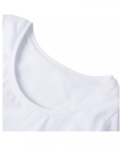 Women's Basic Long Sleeve Scoop Neck T-Shirt Solid Slim Cotton Top White/Scoop Neck $13.44 T-Shirts