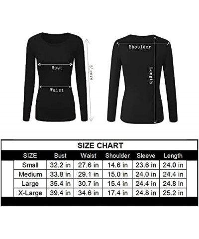 Women's Basic Long Sleeve Scoop Neck T-Shirt Solid Slim Cotton Top White/Scoop Neck $13.44 T-Shirts