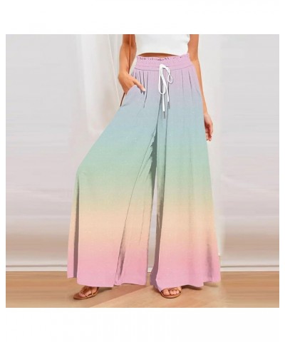 Wide Leg Pants for Womens Work Business Casual High Waisted Palazzo Dress Pants Flowy Office Trousers with Pockets Multicolor...