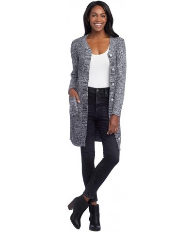 34" Heather Rib Marshmallow Button Down Cardigan Heather Black $46.55 Others