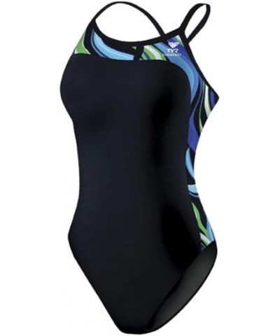 Women's Shockwave Diamondback Suit Blue/Green $18.92 Swimsuits