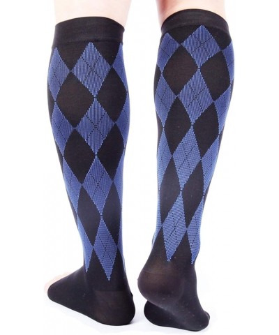 Open Toe Compression Socks Women 20-30mmhg - Argyle Design Toeless Compression Socks Women and Men Black.blue Open Toe $10.69...