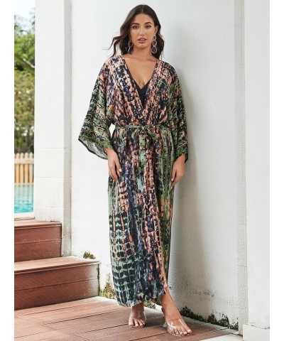 Kimonos for Women Duster Kimono Beach Boho Kimono Beach Cover up bathing suit cover up 821-14 $14.40 Robes