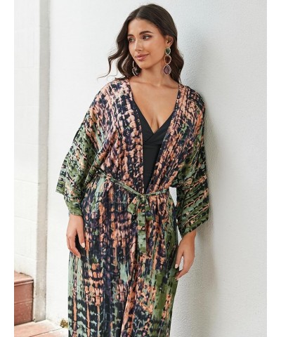 Kimonos for Women Duster Kimono Beach Boho Kimono Beach Cover up bathing suit cover up 821-14 $14.40 Robes