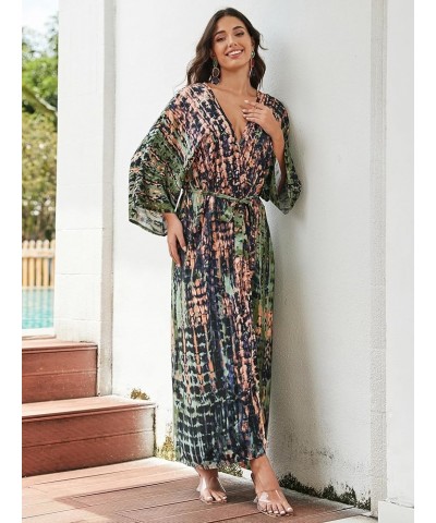 Kimonos for Women Duster Kimono Beach Boho Kimono Beach Cover up bathing suit cover up 821-14 $14.40 Robes