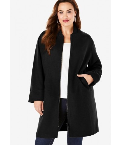 Women's Plus Size A-Line Driving Coat Deep Crimson $64.38 Coats