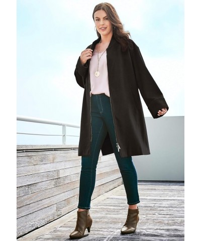 Women's Plus Size A-Line Driving Coat Deep Crimson $64.38 Coats