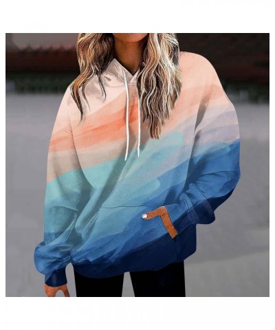 Women's Fall Fashion 2023 Hoodies Daily Versatile Crewneck Sweatshirts Long Sleeve Gradient Top Sweatshirts, S-5XL 2-beige $1...