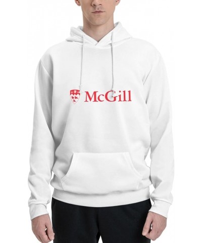 Mcgill University Womens Casual Hoodies Pullover Tops Drawstring Long Sleeve Sweatshirts White $14.26 Hoodies & Sweatshirts