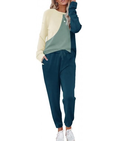 Lounge Sets for Women Two Piece Outfits Sweatsuits Sets Long Pant Loungewear Workout Athletic Tracksuits Colorblock-2 $22.07 ...