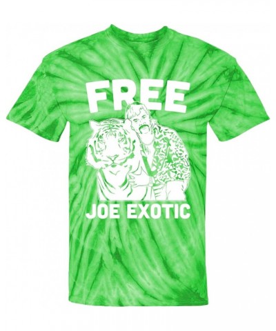 Free Joe Exotic - Gay Tiger King Documentary Men's T-Shirt Lime Tie Dye $9.64 T-Shirts