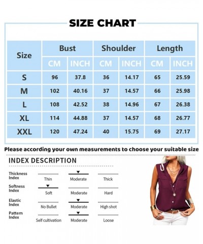 Basic Tank Tops for Women Summer Solid Casual Elegant Tops Sleeveless Collared Tank Tee Spring Button Down Boho Clothe G37-pu...