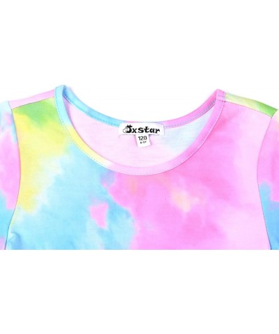 Unicorn Dresses for Girls Summer Swing Short Sleeve Casual Clothes for Kids Tie-dye e39 $9.68 Dresses