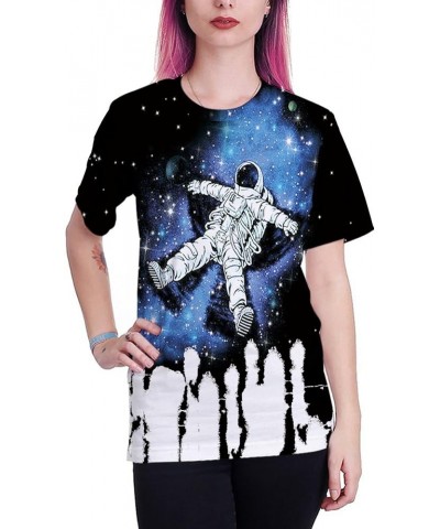 Unisex 3D Print Shirts Colorful Space Graphic Tees for Men Women Teens Dr-black $9.66 T-Shirts