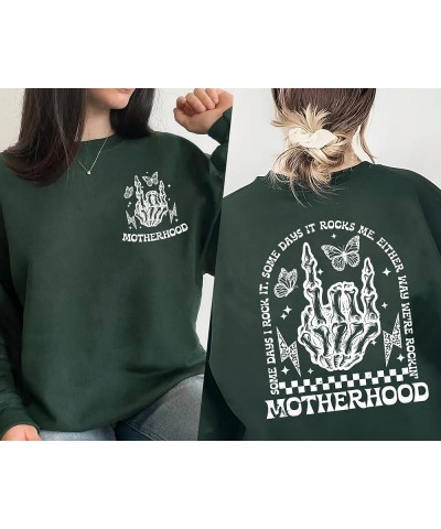 Store Motherhood Some Days I Rock It Some Days It Rocks Me Sweatshirt 2 Side, Retro Rock Funny Mom Sweater Sand $22.39 Others