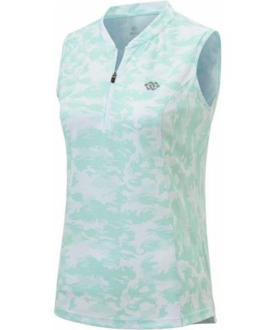 Women's Sleeveless Tennis Shirt Golf Shirts for Women Quick Dry Pickleball Shirts UPF 50+ Sportswear T-Shirts with Zipper Ae-...