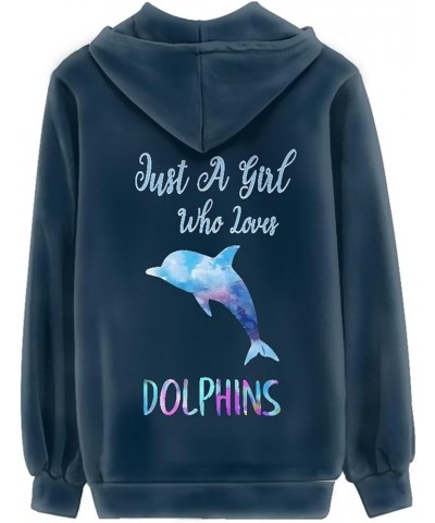 Lightweight Zip-Up Hoodie for Women with Drawstring Hood Long Sleeve Full Zipper Sweatshirts Dolphin $23.00 Hoodies & Sweatsh...