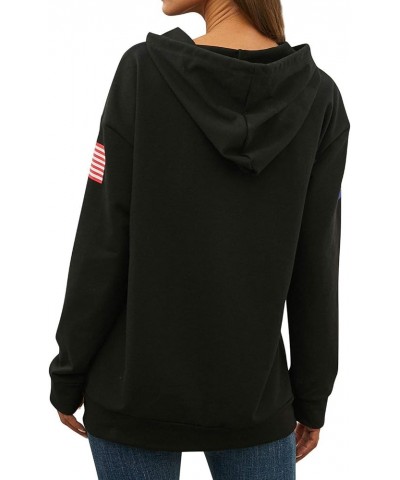 Women Long Sleeve NASA Pullover Hoodie Space Graphic Sweatshirt with Pocket B-l-black $12.50 Hoodies & Sweatshirts