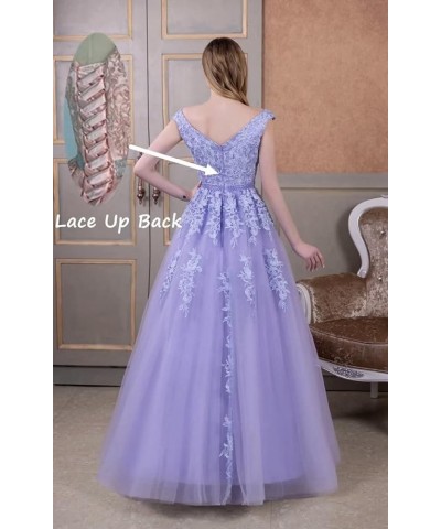 V Neck Quinceanera Dress Ball Gown Cap Sleeve Lace Appliques Tulle Prom Dresses Raspberry $38.25 Dresses