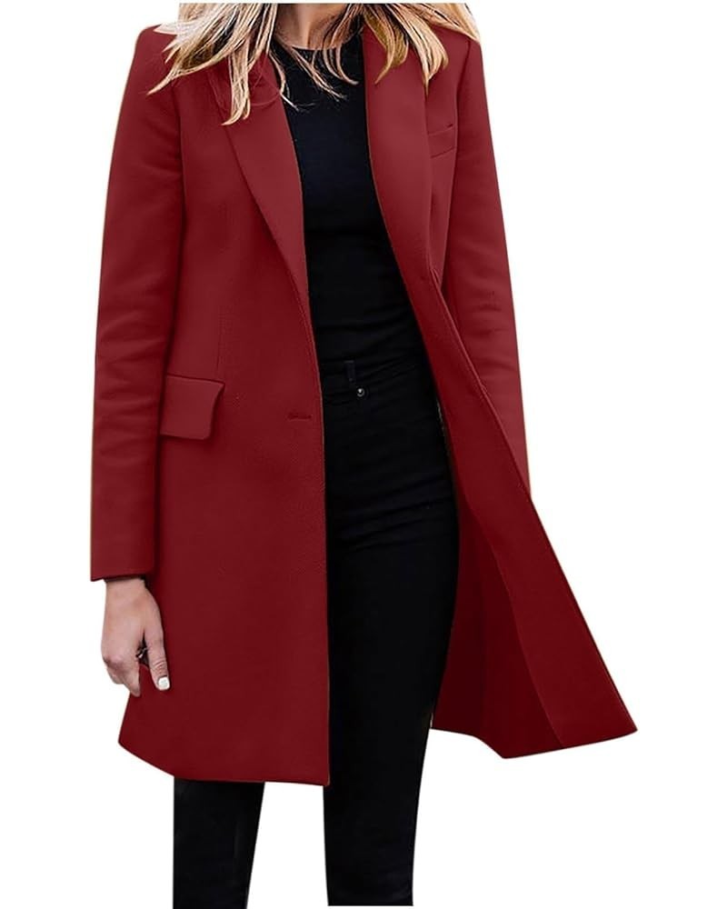 Women's Windbreaker Jacket Mid Length Jacket With Waistband Tie Up And Sun Suit Winter Coat for Women for 4-red $16.31 Jackets