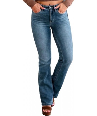 Tummy Control Bootcut Jeans for Women, High Waisted Flare Bell Bottom Jeans,Comfort Stretchy Denim Pants Blue(nine Points) $1...