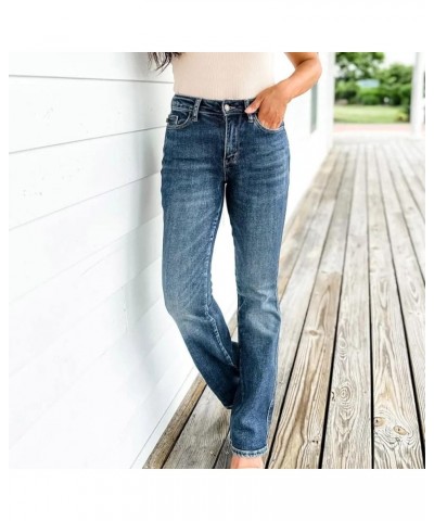 Tummy Control Bootcut Jeans for Women, High Waisted Flare Bell Bottom Jeans,Comfort Stretchy Denim Pants Blue(nine Points) $1...