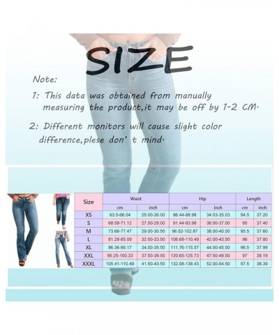 Tummy Control Bootcut Jeans for Women, High Waisted Flare Bell Bottom Jeans,Comfort Stretchy Denim Pants Blue(nine Points) $1...