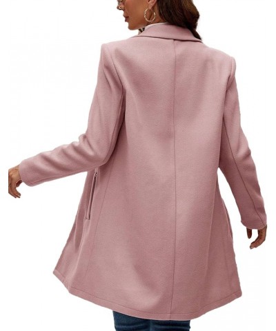 Womens Long Winter Blazers Jackets Lapel Long Sleeve Opent Front 2023 Office Casual Blazer with Pockets Pink $23.84 Suits